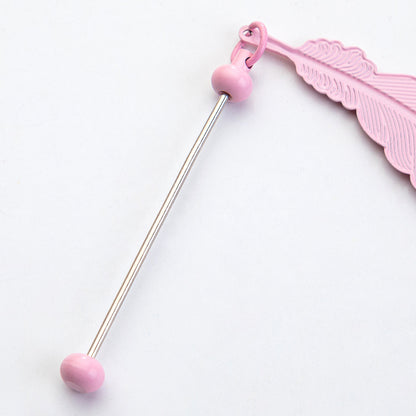 DIY Beaded Feather Bookmark - Primary School Graduation Anniversary Souvenir Metal Bookmark Children's Cute Bookcase Pendant