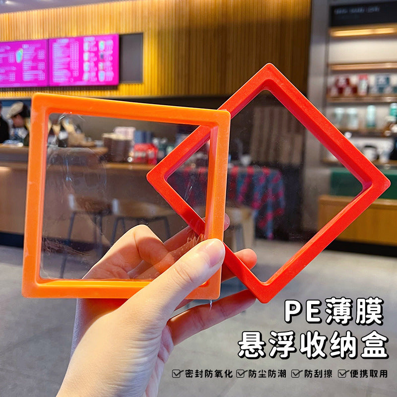 Jewelry PE suspension box, transparent bracelet box, display rack, dustproof storage box, temple Buddha bead box, film packaging box