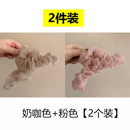 Korean Style Super Fairy Pleated Mesh Claw Clip for Women, 2026 New Large Shark Hair Clip at the Back of the Head, Updo Hair Clip