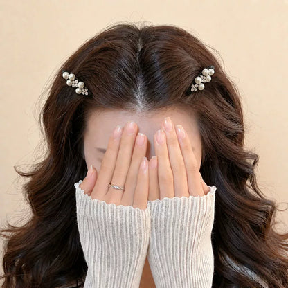French vintage pearl hair clip, mini duckbill clip, side bangs broken hair clip, delicate side clip, hair clip, new headwear
