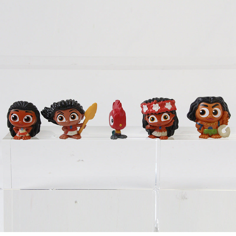 Cross-border new second-generation Moana figure Moana princess ornament Mona princess microlandscape toy ornament
