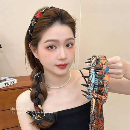 2026 New Ribbon Headband Braided Headband for Women, High-End Everyday Wear, Hair Binding Headband and Hair Clip Headwear