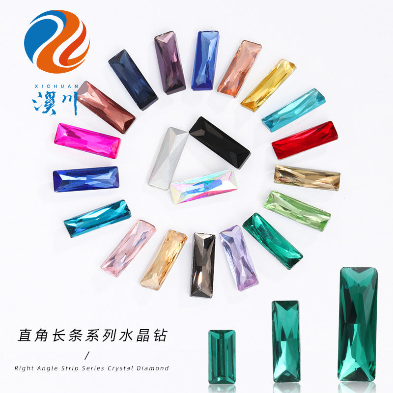 Spot wholesale Rectangular culet, special-shaped, crystal glass diamonds, mobile phone cases, perfume seats, bags and other DIY sticker drills