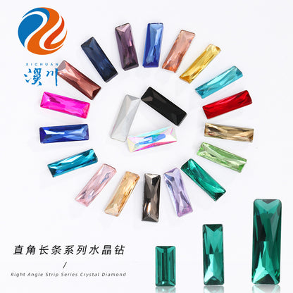 Spot wholesale Rectangular culet, special-shaped, crystal glass diamonds, mobile phone cases, perfume seats, bags and other DIY sticker drills