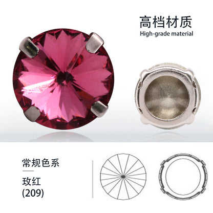 Factory direct sales satellite hollow claw drill glass special-shaped copper claw thickened hand-sewn garment accessories DIY accessories