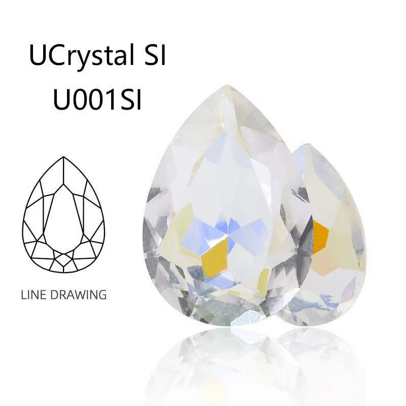 K9 high-end pear-shaped rhinestones, special-shaped rhinestones, real silver-plated base wedding dress accessories, pointed bottom pinkstone rhinestones