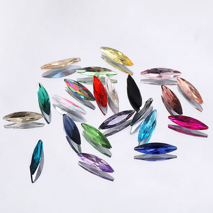 Pointed bottom slender marquise diamond crystal glass diamond mobile phone case diamond suit decoration diamond accessories pointed bottom fine marquise diamond
