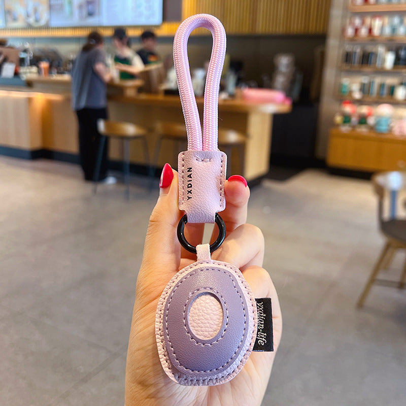 Creative PU leather 26 English letter keychain pendant simple couple car bag keychain pendant gift