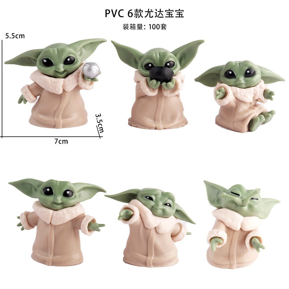 6 Baby Yoda Star Wars Mandalorian Blind Box Toy Baby Yoda Doll Toy Model Ornaments