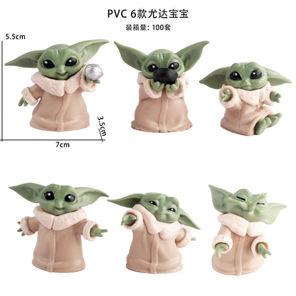 6 Baby Yoda Star Wars Mandalorian Blind Box Toy Baby Yoda Doll Toy Model Ornaments