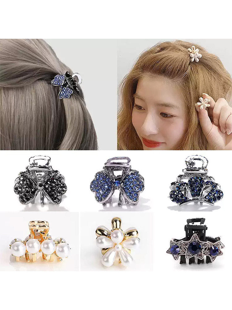 High-end flash diamond metal hair clip, small grab clip for women, bangs clip, side forehead hair clip, Korean headpiece clip, secure hair