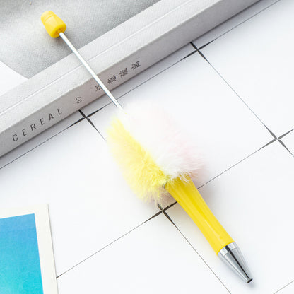 DIY Plastic Ballpoint Pen - Creative Handmade Plush Cartoon Hairball Pen Wholesale