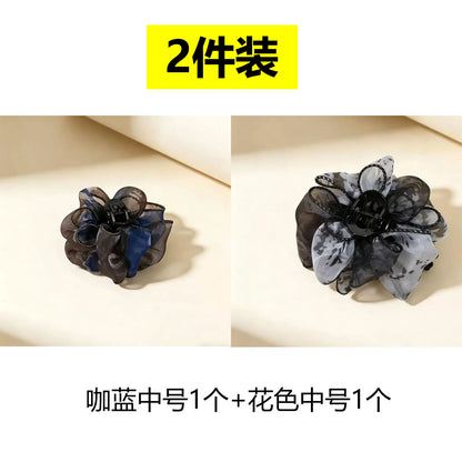 Small Cloud Bubble Claw Clip for Women, High-End Butterfly Bow Hair Clip, Hair Volume Small, Back Shark Clip Flower Hair