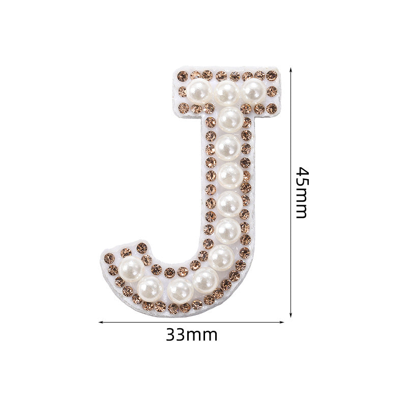 Crystal yellow diamond 26-letter fabric patch set, hot-hot stamped colored letter patch for clothing bags, diamond patches