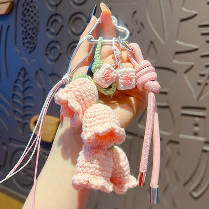 Handmade DIY wool thread knitting wind chimes bracelet keychain miu tie bag pendant couple car school bag small pendant