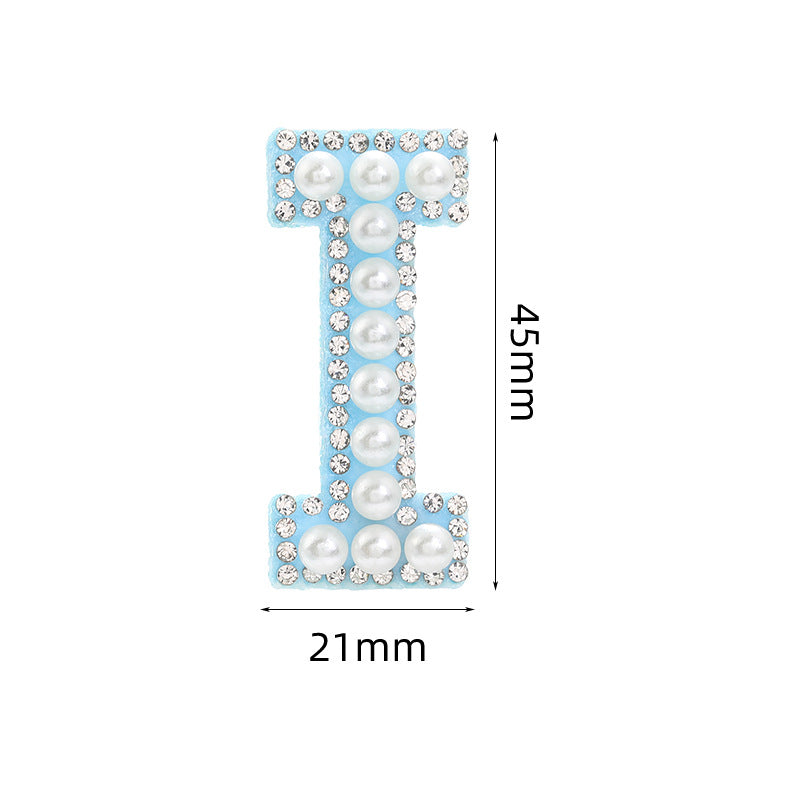 Hot Heat Patch Stickers with 26 English Letters Stickers DIY Accessories Clothing and Hat Accessories Blue Non-Woven Fabric Stickers