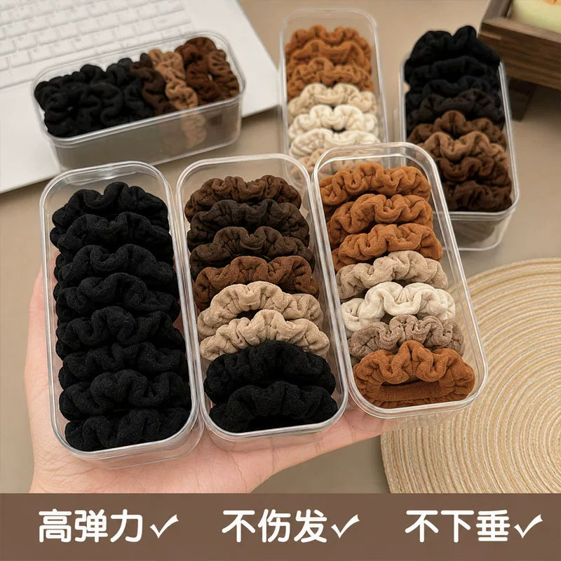 High elasticity, durable rubber bands for women, hair tie without damaging hair, thickened wood ear edge hair tie, adult hair tie for high ponytail buns