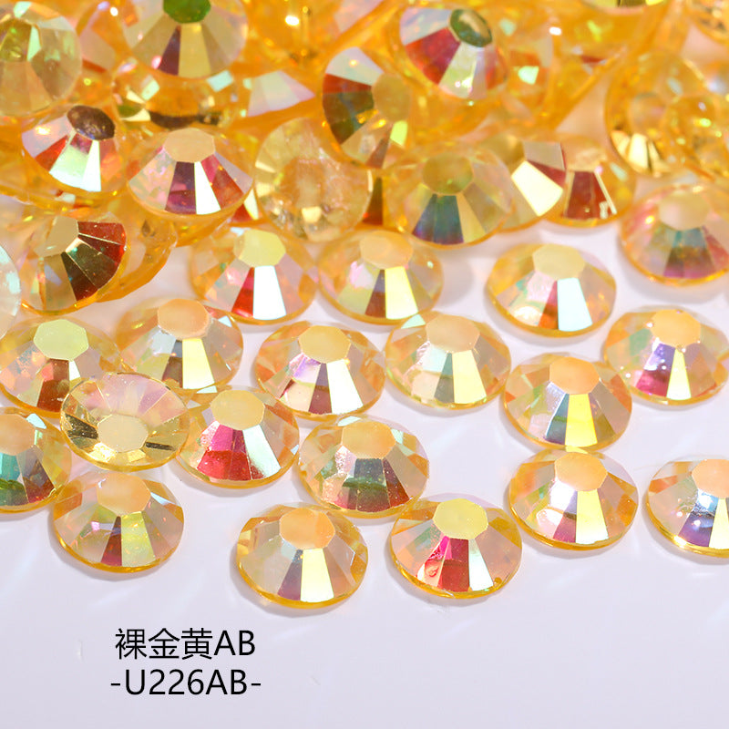 AB Colorful Resin Flat Bottom Rhinestones - Nail Art Clothing Shoes Bag Accessories