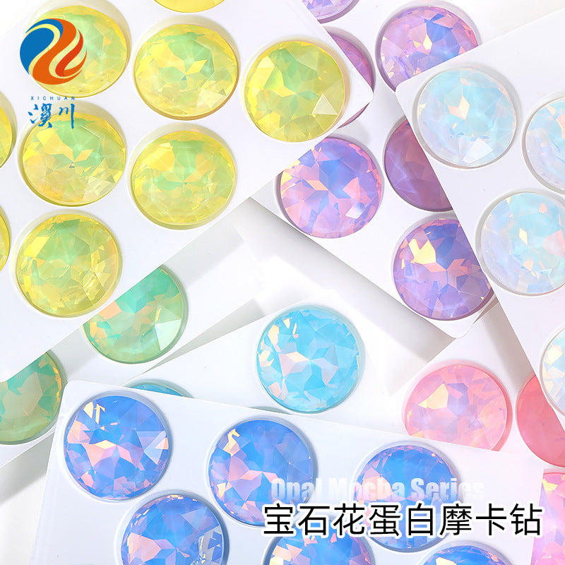 Xichuan crystal glass diamond 27mm gemstone flower pointed bottom special-shaped diamond DIY hair ornament diamond ornament super flash protein fantasy match