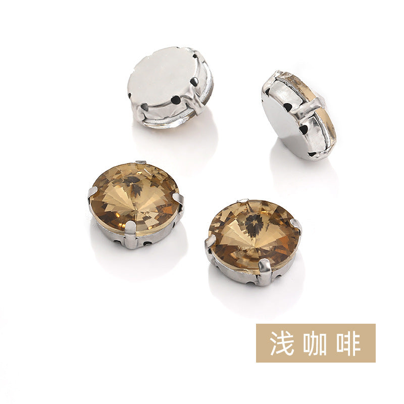 Rivoli Crystal Square Claw Rhinestones - Hand-Sewn Shoe Luggage Clothing Accessories