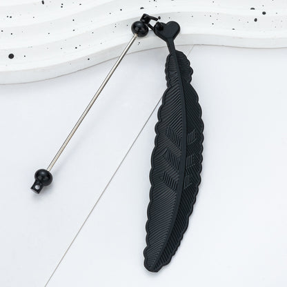Plastic Feather Bookmark - Cartoon Pendant Children Handmade Beaded Reading Mark Book Holder
