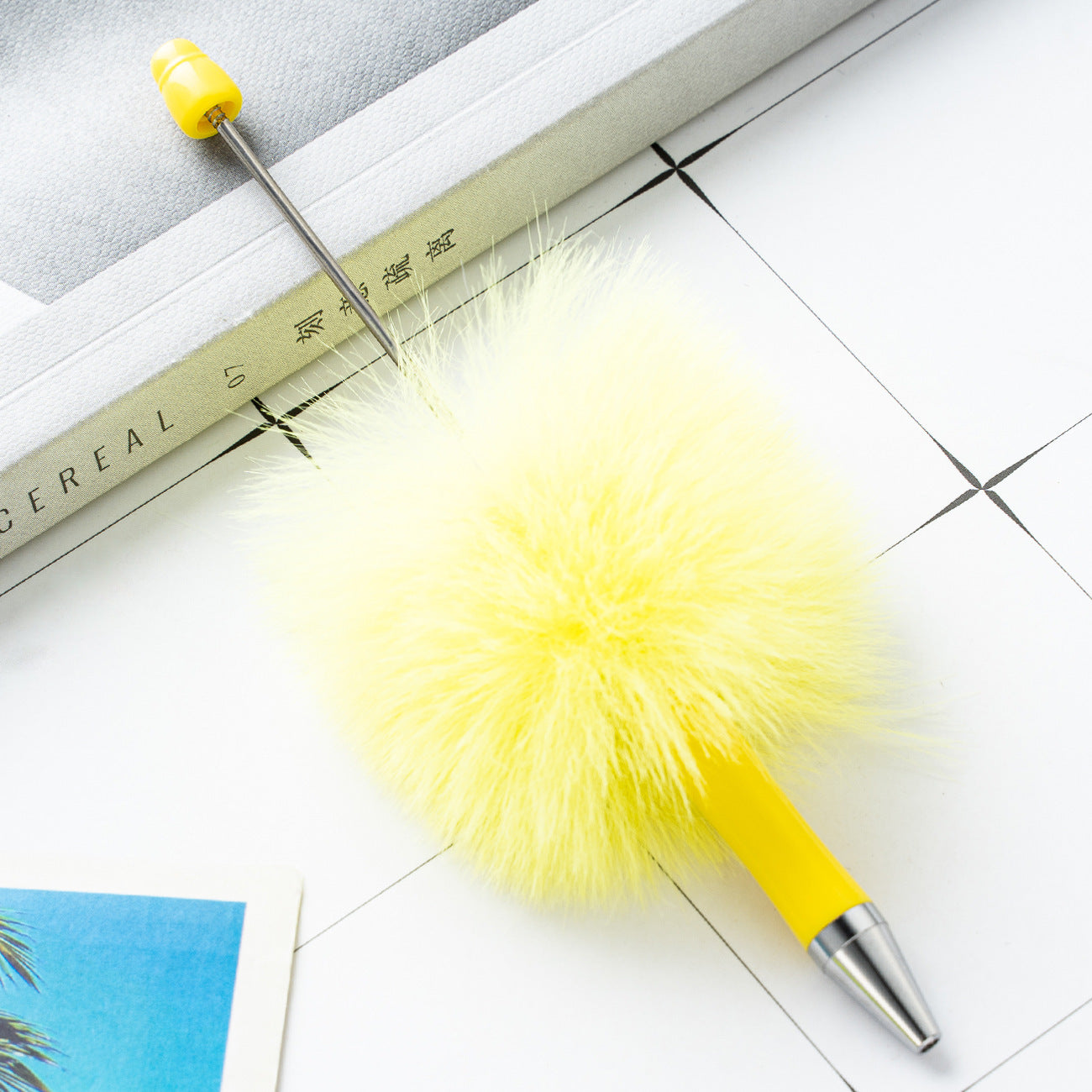 DIY Plastic Ballpoint Pen - Creative Handmade Plush Cartoon Hairball Pen Wholesale