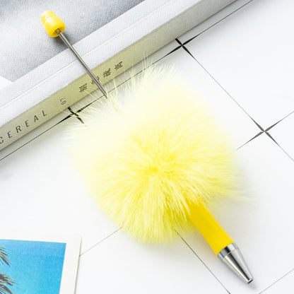 DIY Plastic Ballpoint Pen - Creative Handmade Plush Cartoon Hairball Pen Wholesale