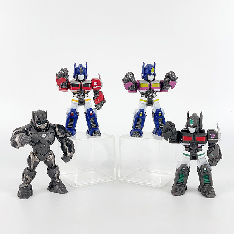 Q version of Transformers toy car bumblebee Optimus Prime tide play blind box figure robot model