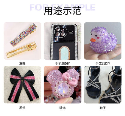 Resin Diamond Rhinestone Strips - Tear-Off Ready-to-Paste Sequins Hot Diamond Shoes Clothing Accessories and DIY crafty