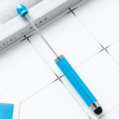 DIY touch screen ballpoint pen plastic beaded ballpoint pen wholesale multicolor cap ballpoint pen