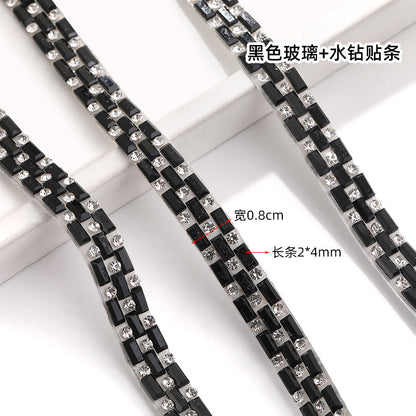 Hot-selling drill tape adhesive backing for immediate sticking drill strips, DIY self-adhesive drill sticks, glass rhinestone ribbons, clothing accessories