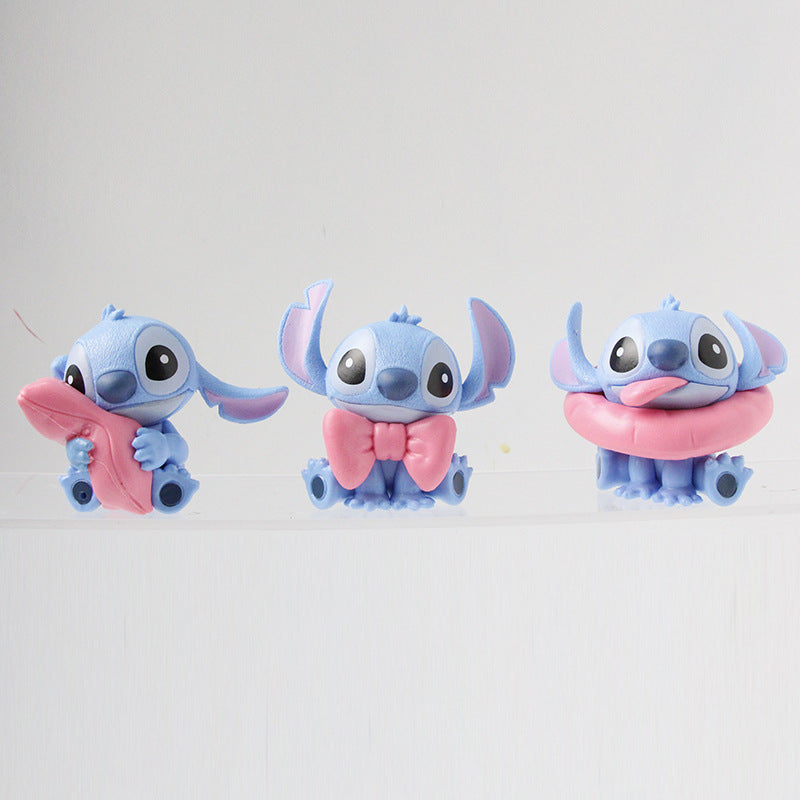 Genuine Stitch warm powder series blind box cute anime peripheral figure desktop ornament doll birthday gift
