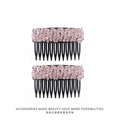 Elegant light luxury rhinestone hair comb, high-end inverted comb hair accessory, new style of bangs and loose hair organizer, side hair clip