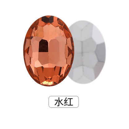 Oval Pointed Bottom Diamond Rhinestones - Crystal Glass Hair Accessories Wedding Dress Decoration