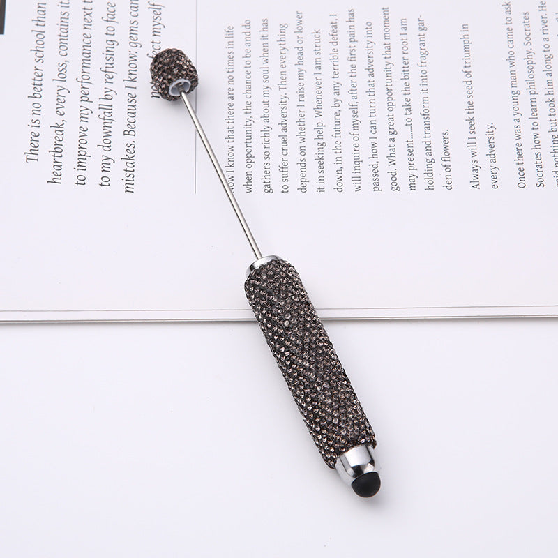 Source wholesale DIY touch screen full diamond ballpoint pen AB dazzling faience clay diamond ballpoint pen cross-border hot selling handmade gifts