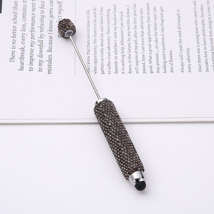 Source wholesale DIY touch screen full diamond ballpoint pen AB dazzling faience clay diamond ballpoint pen cross-border hot selling handmade gifts