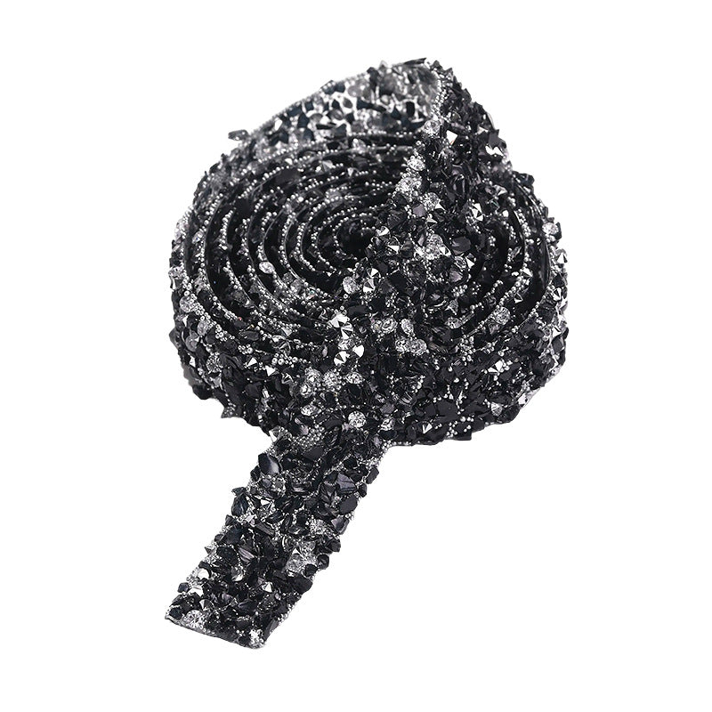 Eco-friendly crushed stone drill belt double-sided adhesive handmade shoe bag crystal drill sticker DIY clothing accessories lace mobile phone case