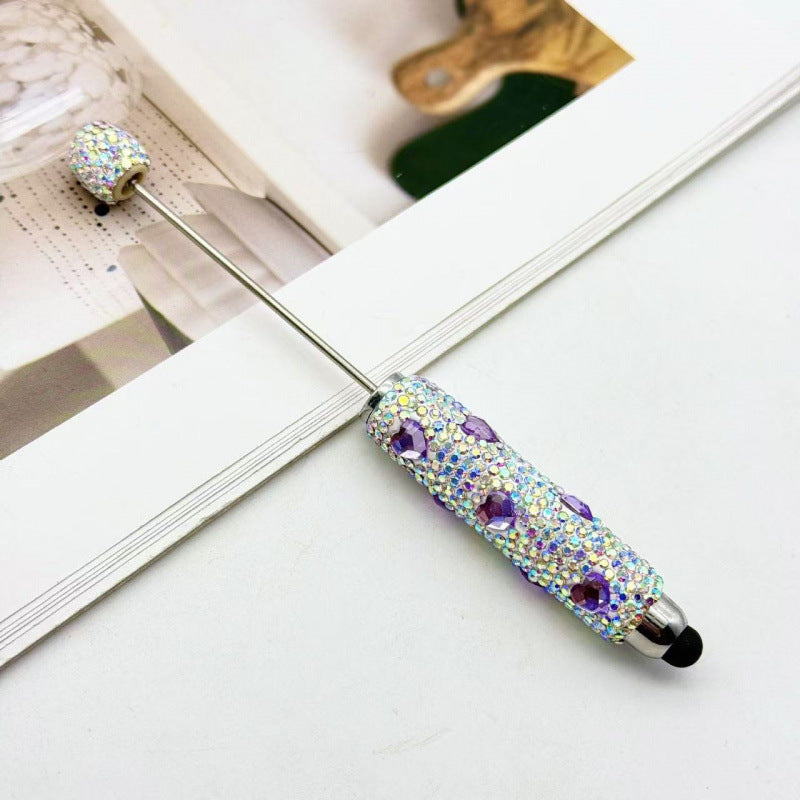 Colorful full diamond touch screen ballpoint pen creative DIY beaded multi-color love rhinestone ballpoint pen advertising gift pen