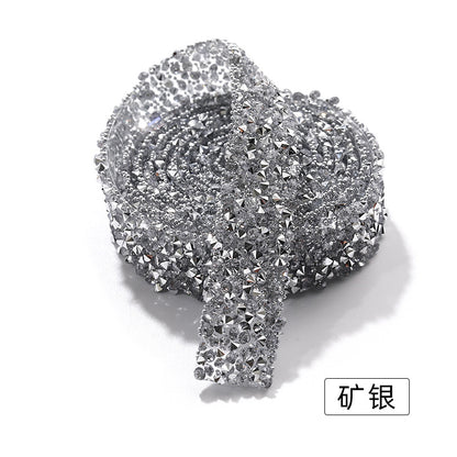 Resin drill belt width 1.2cm tear off instant jewelry handicrafts cups, shoes bags clothing accessories color diamond belt 1 yard
