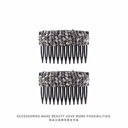 Elegant light luxury rhinestone hair comb, high-end inverted comb hair accessory, new style of bangs and loose hair organizer, side hair clip