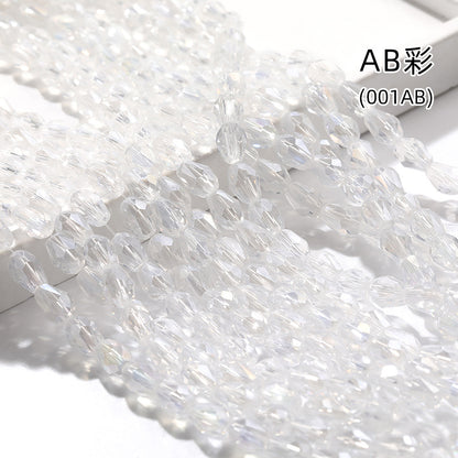 Xichuan cross-border water drop beads, glass beads, door curtains, garment accessories, straight hole water drop beads, cut surfaces, crystal bead factory wholesale
