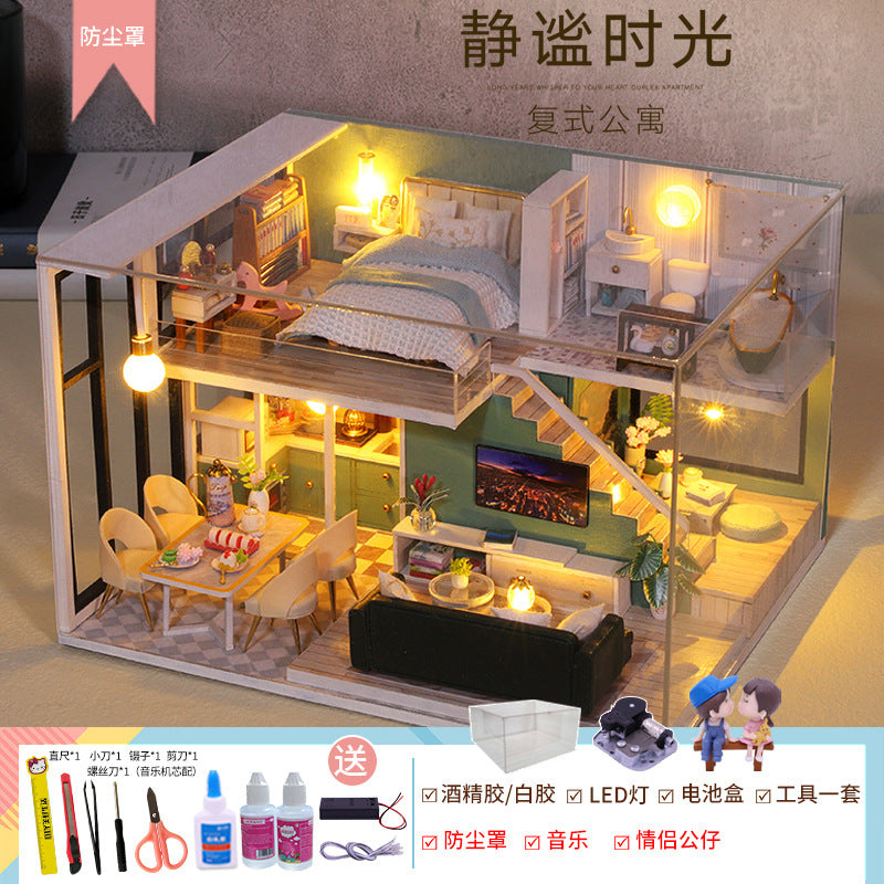 Yangbei DIY cabin making mini princess small house model assembly villa toy creative birthday gift female
