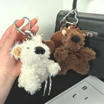 Cute West Highland Puppy Plush Doll Keychain Pendant Couple Bag Pendant Scratcher Doll Doll Wholesale