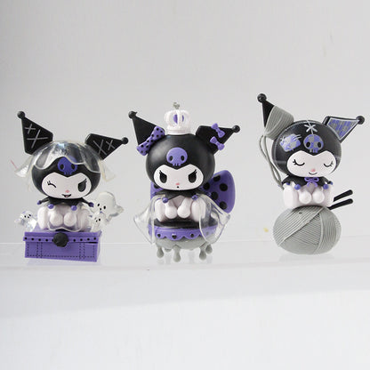 Kuromi Dark Night Story series, Sanrio blind box, trendy play, hand-held office, baby machine, gacha, supermarket toy wholesale