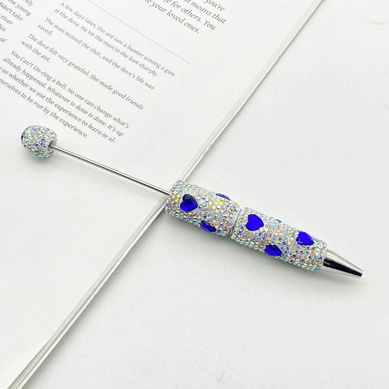 Love full diamond ballpoint pen creative DIY beading handmade diamond inlaid ballpoint pen educational student stationery spot wholesale