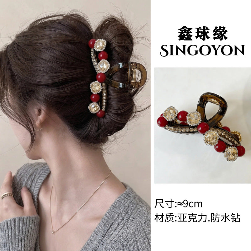 Large Versatile Grab Clip Women's Back of Head Shark Clip Korean Premium Hairpin 2026 Temperament Disc Hair Accessories