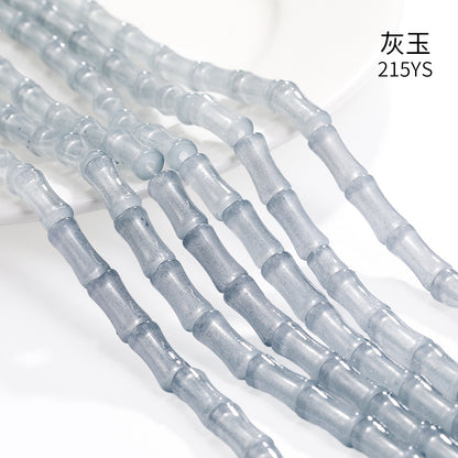 6x12mm Glass Bamboo Beads - Translucent Glazed Crystal DIY Jewelry Beading Accessories