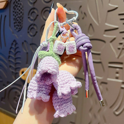 Handmade DIY wool thread knitting wind chimes bracelet keychain miu tie bag pendant couple car school bag small pendant