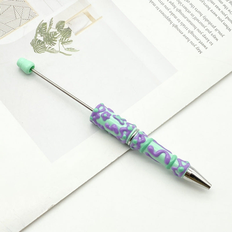 DIY cream hand-painted ballpoint pen hand-painted oil ballpoint pen macaron cream spinning cute pen spot wholesale