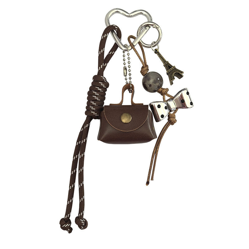 Bag Hanging Mobile Phone Lanyard Fashion Pendant Braided Bow Keychain